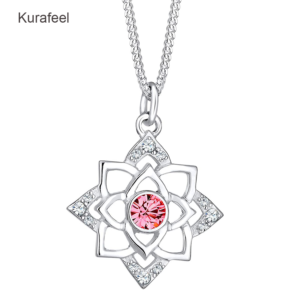Women Wedding Engagement Gift 925 Sterling Silver Birthstone Silver Necklace